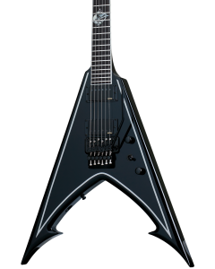 Schecter RavenDark V FR Abbath Signature Electric Guitar. Gloss Black with Silver Pinstripes.  TGF33