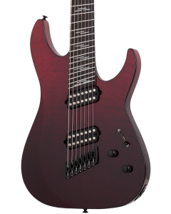 Schecter Reaper-7 Elite Multiscale Electric Guitar. Blood Burst