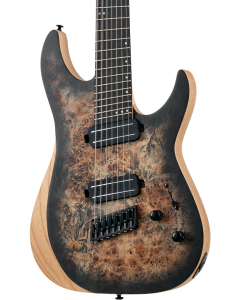 Schecter Reaper-7 Multiscale Electric Guitar. Satin Charcoal Burst (SCB)