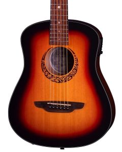 Luna Safari SAF TRIBAL E TSB Left-Handed Tribal Travel Acoustic Electric Guitar