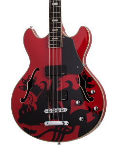 Schecter Simon Gallup Electric Guitar. Corsair Red