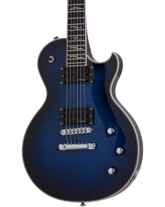 Schecter Solo-II Supreme Electric Guitar. See-Thru Blue Burst