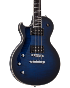 Schecter Solo-II Supreme Electric Guitar. Left Handed See-Thru Blue Burst