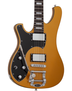 Schecter Stargazer-6 Electric Guitar. Vibrato Left Handed Metallic Gold (MGLD)