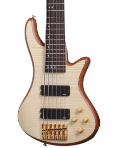 Schecter Stiletto Custom-6 Electric Bass. Natural Satin (NAT)