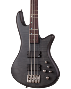 Schecter Stiletto Studio-4 Electric Bass. See-Thru Black Satin (STBLS)