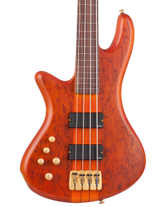 Schecter Stiletto Studio-4 FL Electric Bass. Left Handed Honey Satin