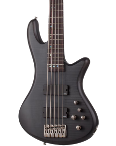 Schecter Stiletto Studio-5 Electric Bass. See-Thru Black Satin (STBLS)