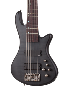 Schecter Stiletto Studio-6 Electric Bass. See-Thru Black Satin (STBLS)