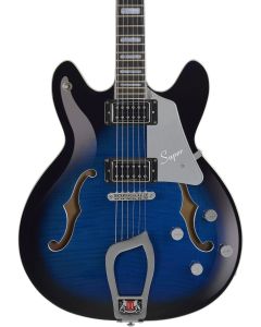 Hagstrom SUVIK-DBS Super Viking Electric Guitar. Dark Baltic Sea