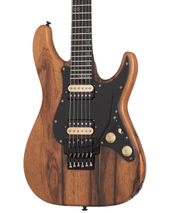 Schecter Sun Valley Super Shredder Exotic FR Electric Guitar. Black Limba Natural Satin