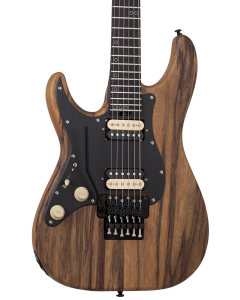 Schecter Sun Valley Super Shredder Exotic FR Electric Guitar. Black Limba Left Handed Natural Satin