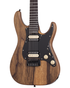 Schecter Sun Valley Super Shredder Exotic HT Electric Guitar. Black Limba Natural Satin