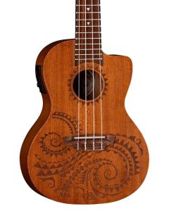 Luna Concert Ukulele w/Preamp. Tattoo Mahogany