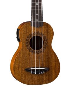 Luna UKE VMS EL Soprano Ukulele  w/Preamp. Vintage Mahogany