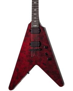 Schecter V-1 Electric Guitar. Apocalypse Red Reign