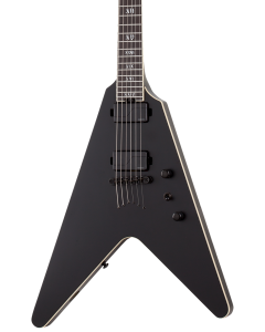 Schecter V-1 SLS Elite Evil Twin Electric Guitar. Satin Black