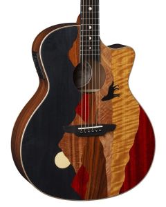 Luna Vista Wolf Tropical Wood Acoustic-Electric Guitar w/Case