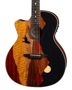 Luna Vista Wolf Tropical Wood Left-Handed Acoustic Guitar w/Case