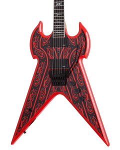 Schecter Warhammer FR Electric Guitar.Norse Dragon Pinstripe Red.  TGF33