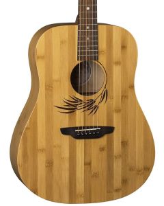 Luna Woodland Bamboo Dreadnought Acoustic Guitar. Satin Natural
