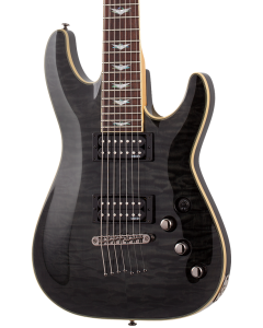 Schecter Omen Extreme-7 Electric Guitar. See-Thru Black (STBLK).  TGF33