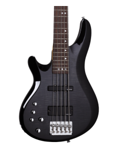 Schecter C-5 Deluxe Electric Bass. Left Handed Satin Black