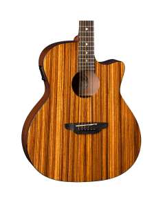 Luna Gypsy Exotic Zebrawood Acoustic-Electric Guitar. Gloss Natural