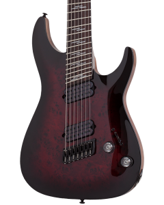 Schecter Omen Elite-7 Electric Guitar. MS Black Cherry Burst