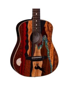 Luna Safari Vista Stallion A/E Acoustic Electric Guitar w/ Gigbag, Pau Ferro Fretboard