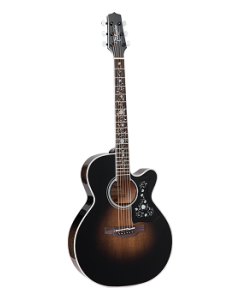 Takamine EF450C TT TBB NEX Cutaway Thermal Top Acoustic Electric Guitar with Case. Gloss Transparent Blackburst
