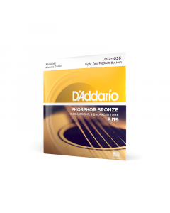 D'addario Ej19 Phosphor Bronze Bluegrass Medium Light Acoustic Guitar Strings 12-56