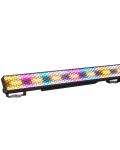 American DJ ELE180 Elektron Bar FX;1-meter strobe &blinder Features seven 40W amber LEDs (1800K) for brilliant blinder effects and 528 RGB SMD LEDs for vibrant color chases