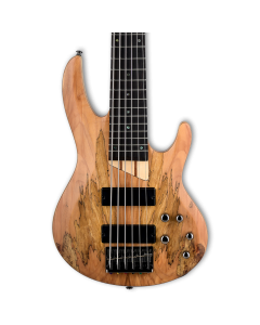 ESP LTD B-206SM 6 String Electric Bass. Spalted Maple Natural Satin