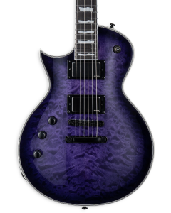 ESP LTD EC-1000 Electric Guitar. Left Handed Quilt Maple See Thru Purple