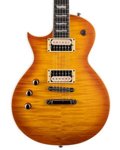 ESP LTD EC-1000T Electric Guitar. Left Handed Flame Maple Honey Burst SatinF