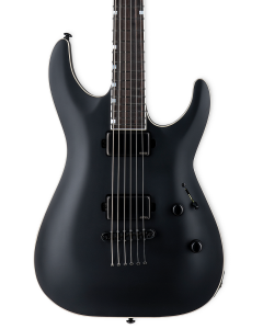 ESP LTD MH-1000 Baritone Electric Guitar. Black Satin