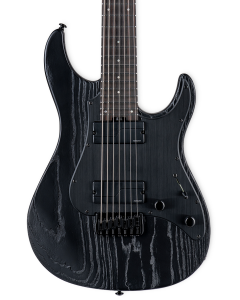 ESP LTD SN-1007HT Baritone 7 String Electric Guitar. Black Blast