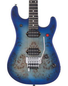 EVH 5150 Series Deluxe Poplar Burl Electric Guitar. Ebony Fingerboard, Aqua Burst