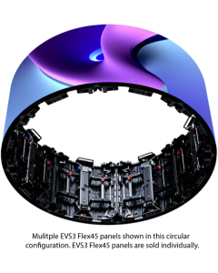 American DJ EVS345 EVS3 FLEX45; LED Video Panel complete system features a 3.91mm pixel pitch, boasting a 3-in-1 RGB SMD2121 LED configuration and the ability to flex up to a 45 concave or convex shape