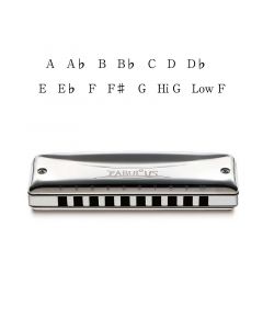 Suzuki F-20E-HG Fabulous 10-Hole Diatonic Equal Temperament Harmonica Key of High G