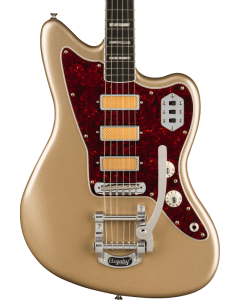 Fender Gold Foil Jazzmaster Electric Guitar. Ebony Fingerboard, Shoreline Gold