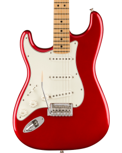 Fender Player Stratocaster Electric Guitar. Left-Handed, Maple Fingerboard, Candy Apple Red