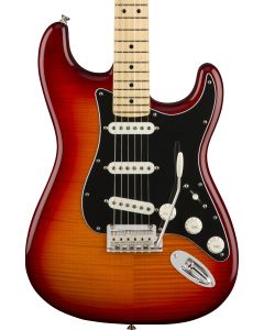 Fender Standard Stratocaster Plus Top Electric Guitar (Aged Cherry Burst)