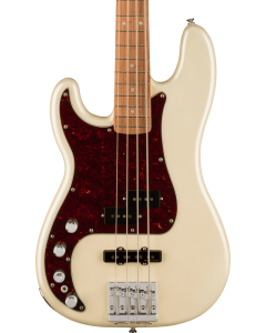 Fender Player Plus Precision Electric Bass. Left-Hand, Pau Ferro Fingerboard, Olympic Pearl
