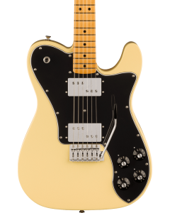 Fender Vintera II 70s Telecaster Deluxe Electric Guitar with Tremolo. Maple Fingerboard, Vintage White