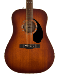 Fender PD-220E Dreadnought Acoustic Guitar. All Mahogany, Ovangkol Fingerboard, Aged Cognac Burst