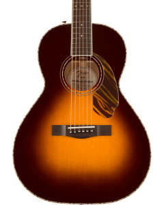 Fender PS-220E Parlor Acoustic Guitar. Ovangkol Fingerboard, 3-Color Vintage Sunburst