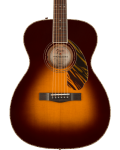 Fender PO-220E Orchestra Acoustic Guitar. Ovangkol Fingerboard, 3-Color Vintage Sunburst