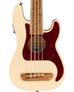 Fender Fullerton Precision Bass Uke, Walnut Fingerboard, Tortoiseshell Pickguard, Olympic White